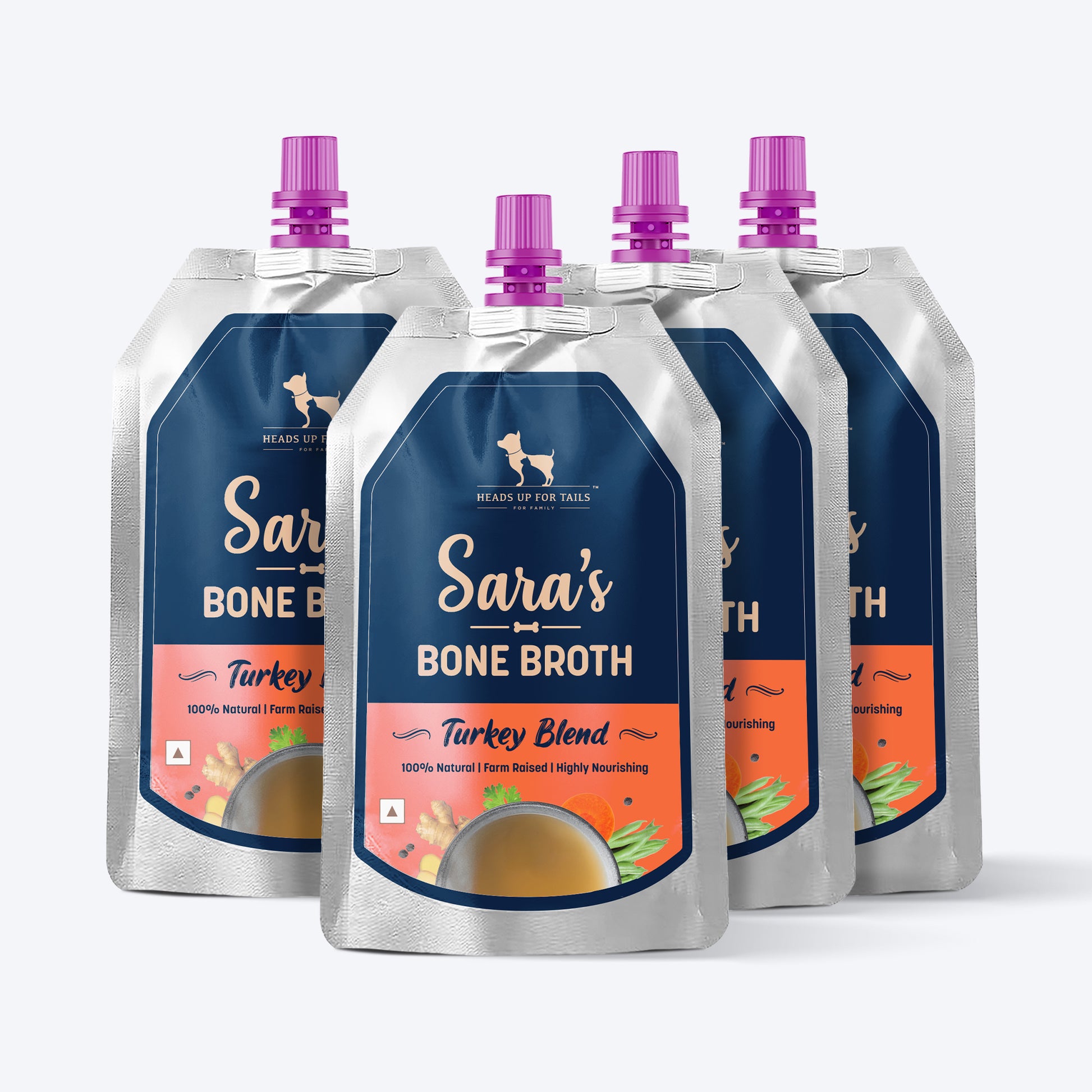 HUFT Sara's Turkey Blend Bone Broth For Dogs - 150 ml - Heads Up For Tails