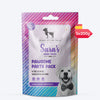 Sara's Doggie Treats Pawsome Party Pack, 200 gm, features 6 delicious variants for dogs, with a colorful packaging design.