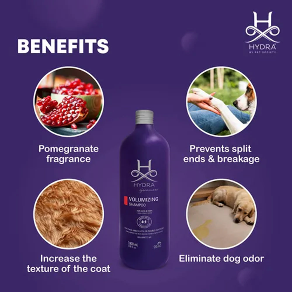 Hydra Groomers Volumizing Shampoo For Dog & Cat - 1 Ltr - Heads Up For Tails