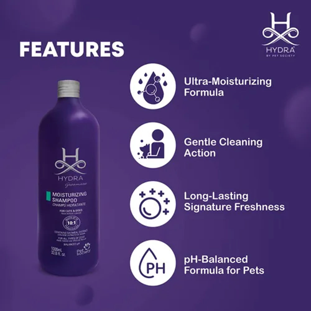 Hydra Groomers Moisturizing Shampoo For Dog & Cat - 1 Ltr - Heads Up For Tails