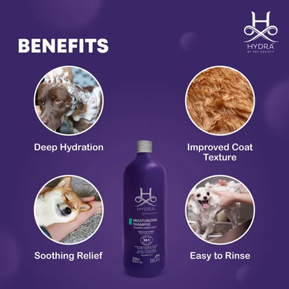 Hydra Groomers Moisturizing Shampoo For Dog & Cat - 1 Ltr - Heads Up For Tails