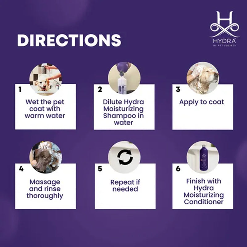 Hydra Groomers Moisturizing Shampoo For Dog & Cat - 1 Ltr - Heads Up For Tails