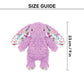 HUFT Bunty The Bunny Plush Toy For Dog - Light Purple - Heads Up For Tails