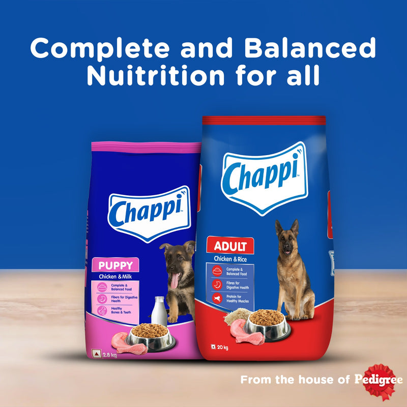 Chappi Adult (1+ Years) Dry Dog Food - Chicken and Rice - Heads Up For Tails