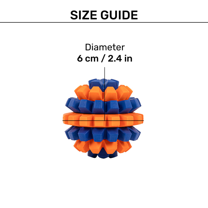 HUFT Chewtastic Treat Maze Chew Toy For Dog - Orange & Blue - Heads Up For Tails