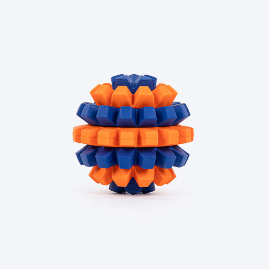 HUFT Chewtastic Treat Maze Chew Toy For Dog - Orange & Blue