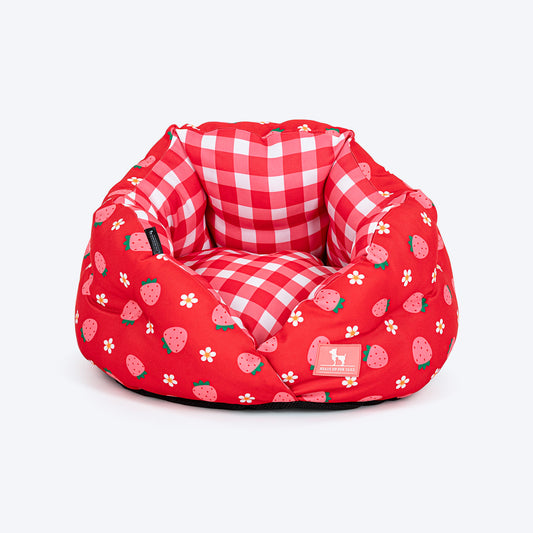 HUFT Purrfect Perch Bed For Cat & Puppy - Red and Pink - Heads Up For Tails