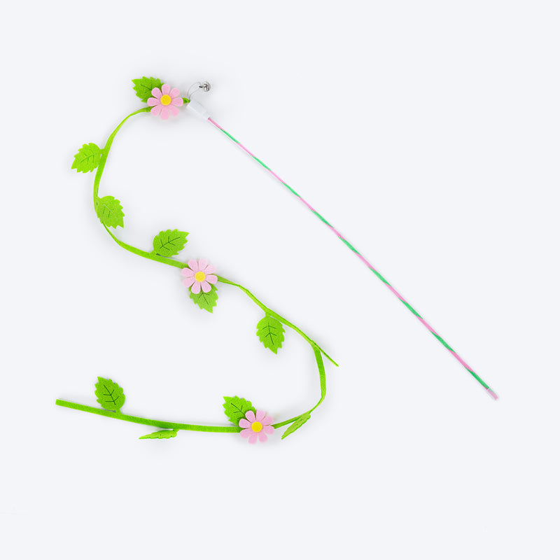 HUFT Meodow Chase Wand Toy For Cat - Green