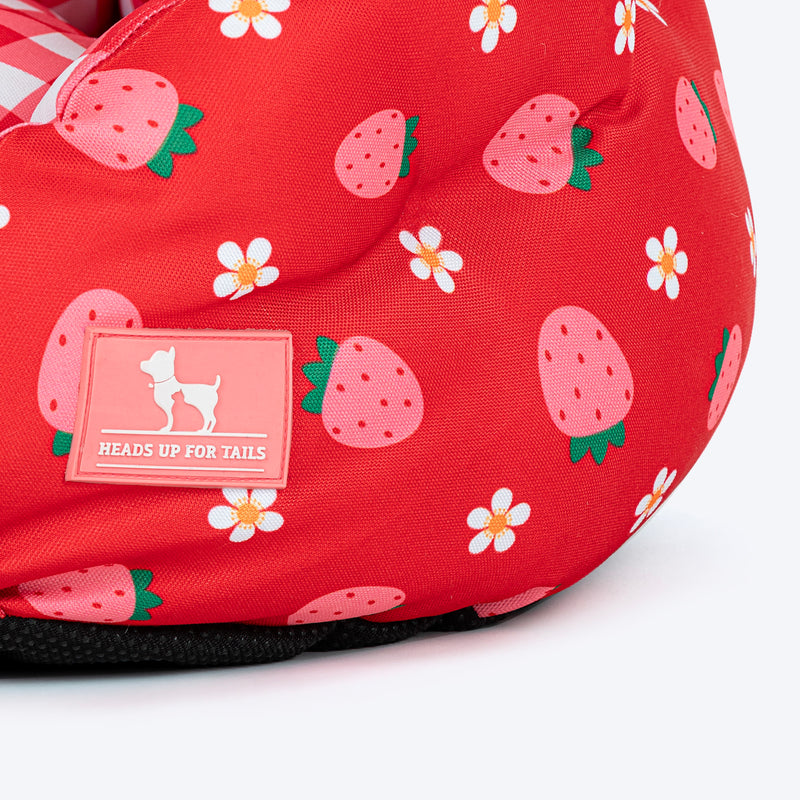 HUFT Purrfect Perch Bed For Cat & Puppy - Red and Pink - Heads Up For Tails