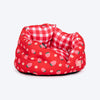 HUFT Purrfect Perch Bed For Cat & Puppy - Red and Pink - Heads Up For Tails