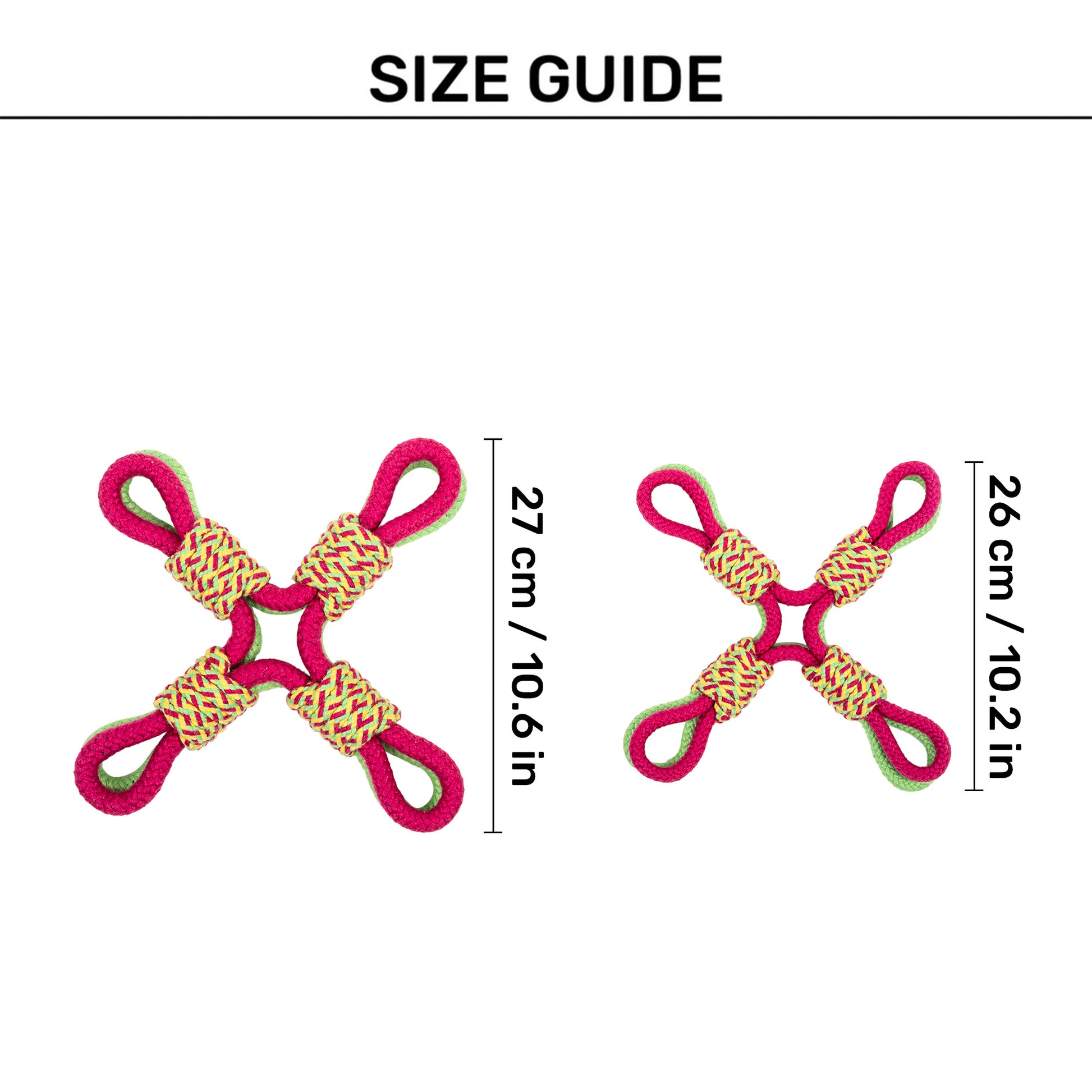 Dash Dog Super Looper Rope Toy For Dog - Multicolor - Heads Up For Tails