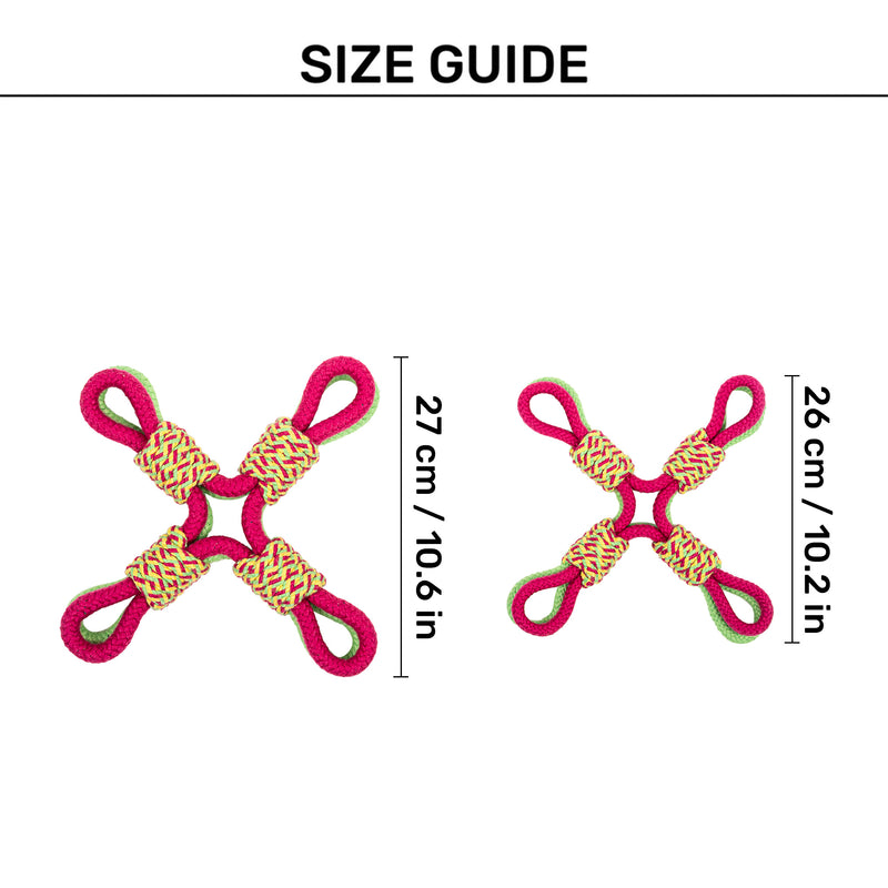 Dash Dog Super Looper Rope Toy For Dog - Multicolor - Heads Up For Tails