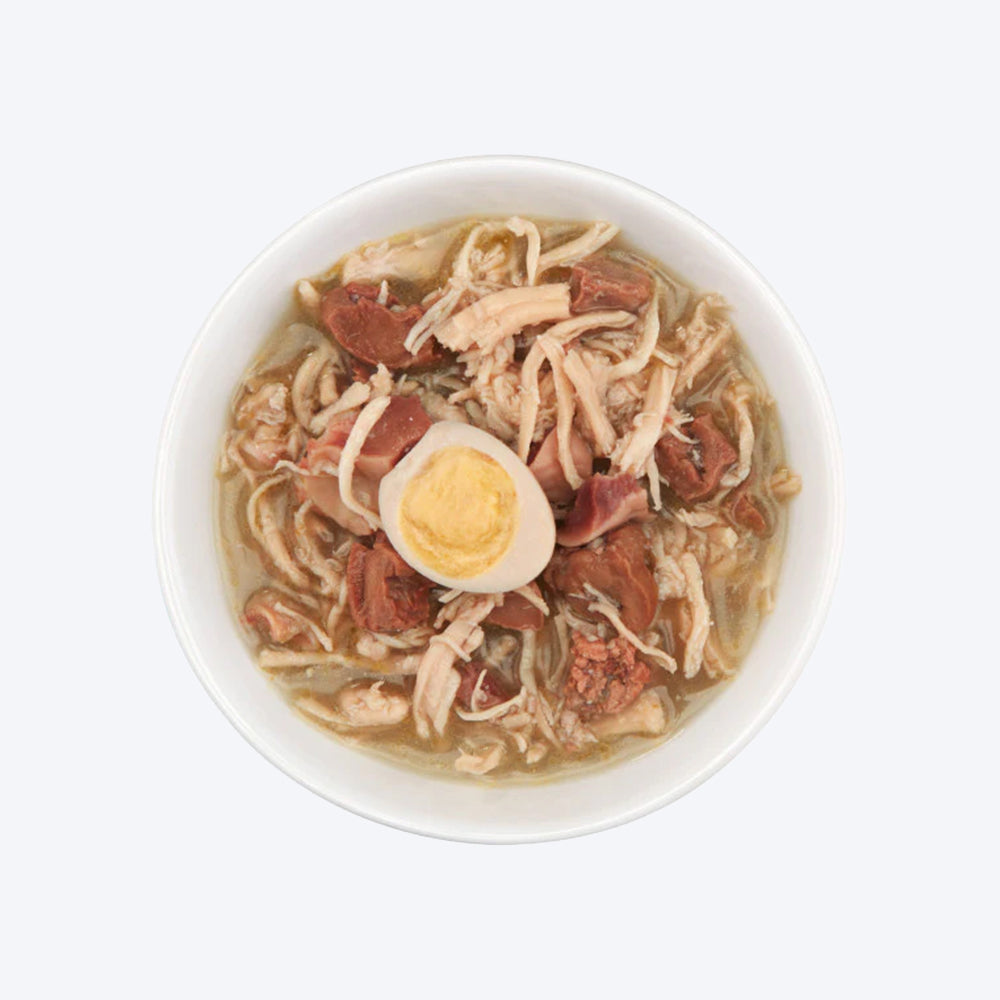 Schesir After Dark Chicken With Quail Egg In Broth Wet Food For Adult Cat - 80 gm - Heads Up For Tails