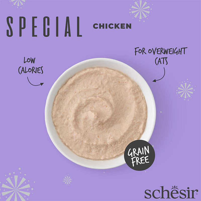 Schesir Special Mousse Light Chicken Wet Food For Adult Cat - 70 gm - Heads Up For Tails