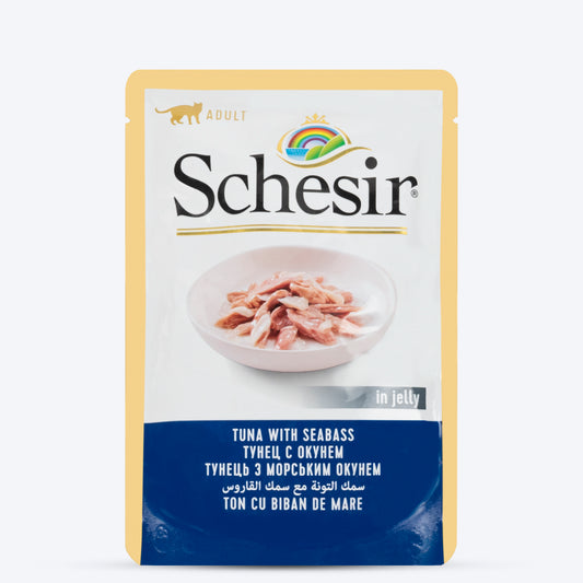 Schesir Tuna With Seabass In Jelly Adult Cat Wet Food - 85 g -01