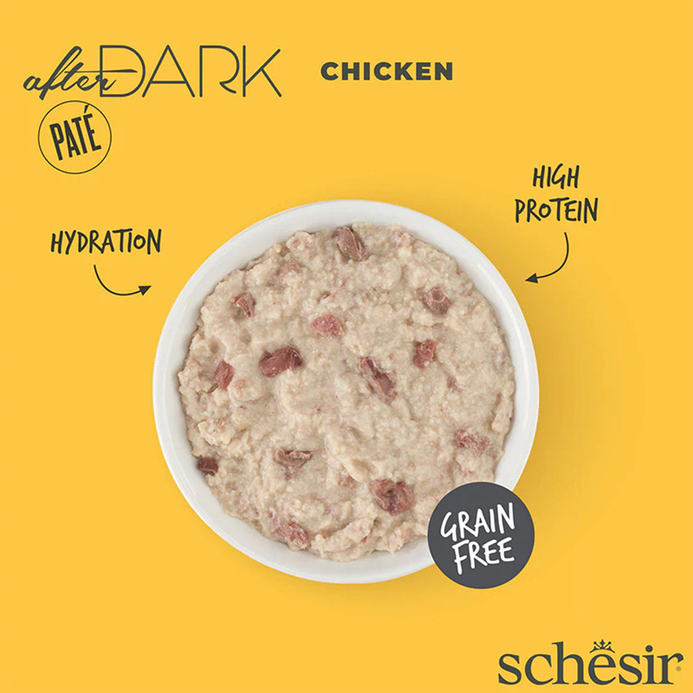 Schesir After Dark Chicken Pate Wet Food For Adult Cat - 80 gm - Heads Up For Tails