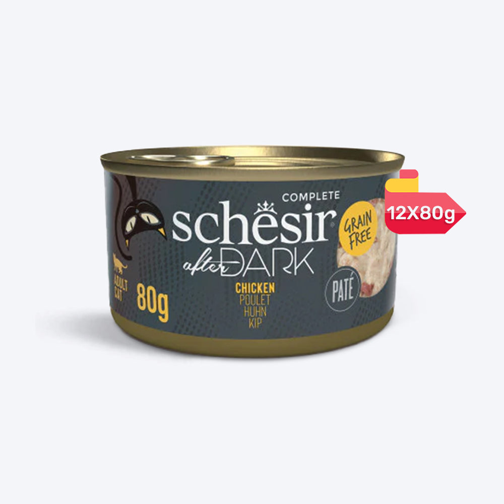 Schesir After Dark Chicken Pate Wet Food For Adult Cat - 80 gm, For Cat, Wet Food
