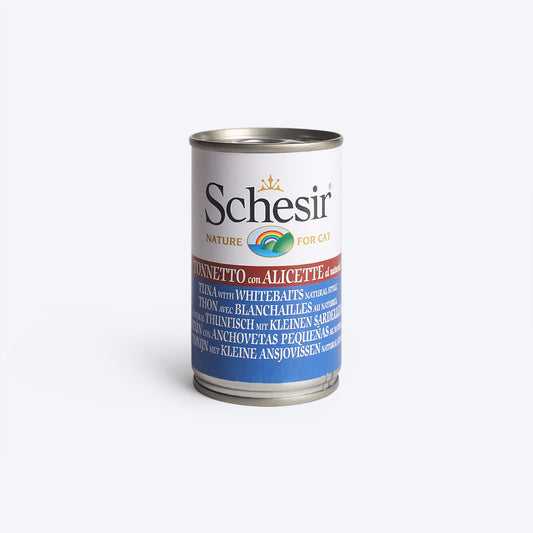 Schesir Tuna with Natural Anchovies Wet Cat Food - 140 g - Heads Up For Tails