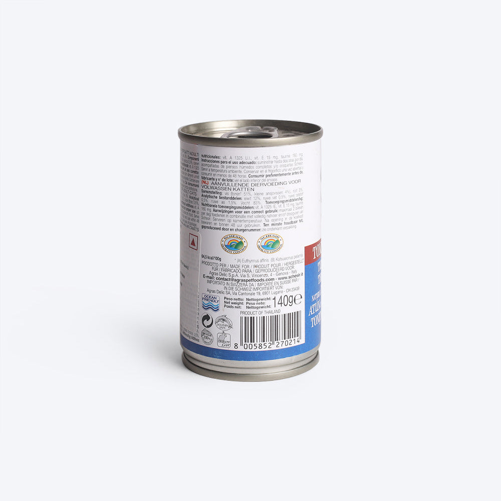 Schesir Tuna with Natural Anchovies Wet Cat Food - 140 g - Heads Up For Tails