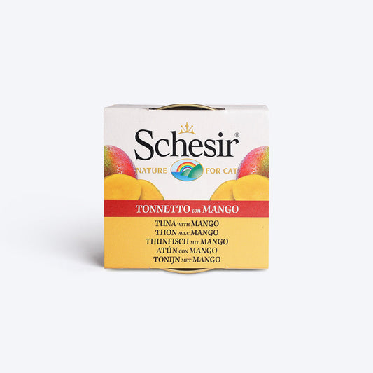 Schesir 45% Tuna With Mango Fruit Canned Wet Cat Food - 75g - Heads Up For Tails