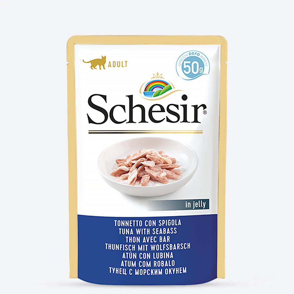 Schesir Tuna With Seabass Adult Cat Wet Food - 50 g -01