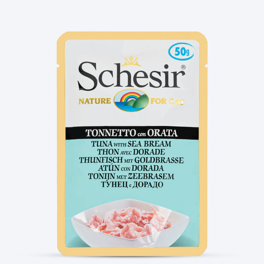 Schesir Tuna With Seabream Adult Cat Wet Food - 50 g -01