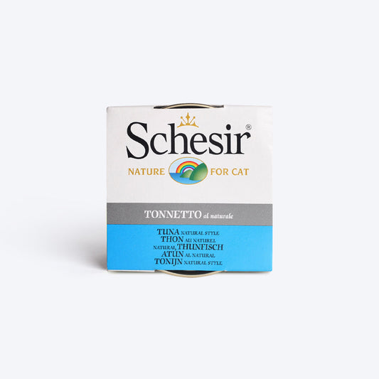 Schesir 54% Tuna Natural Style Wet Cat Food - 85 g - Heads Up For Tails