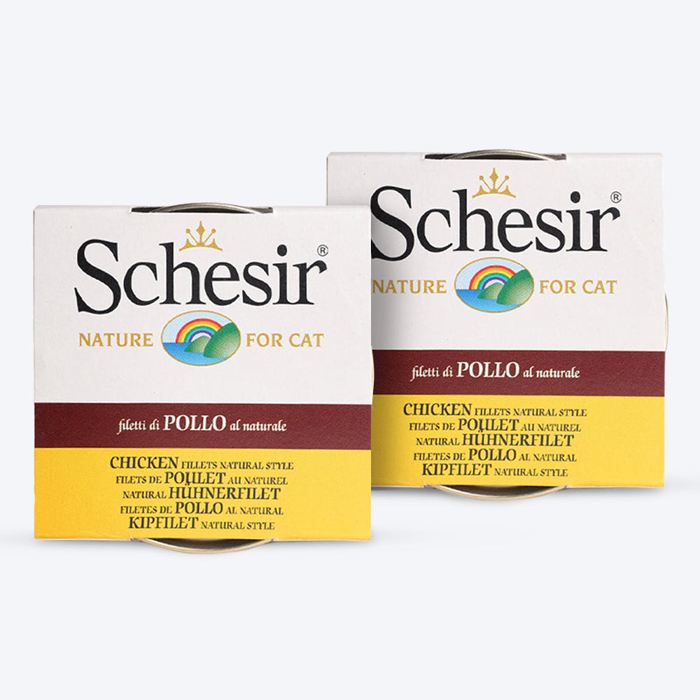 Schesir Chicken Fillet Natural Canned Wet Cat Food - 85 g (Best Before 1st Jan'25)