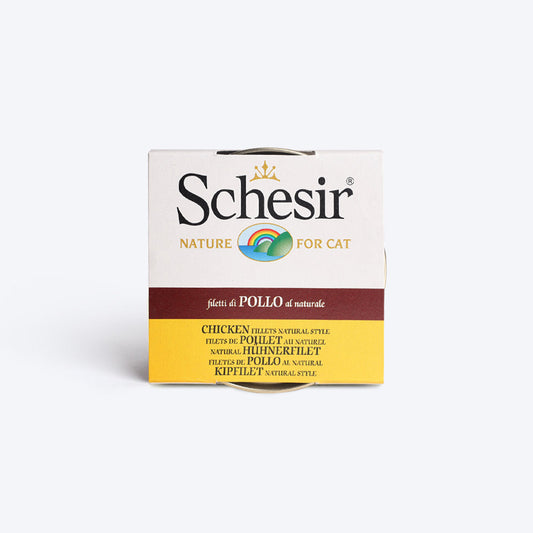 Schesir Nature Chicken Fillets Natural style Canned Wet Cat Food - 85 g - Heads Up For Tails