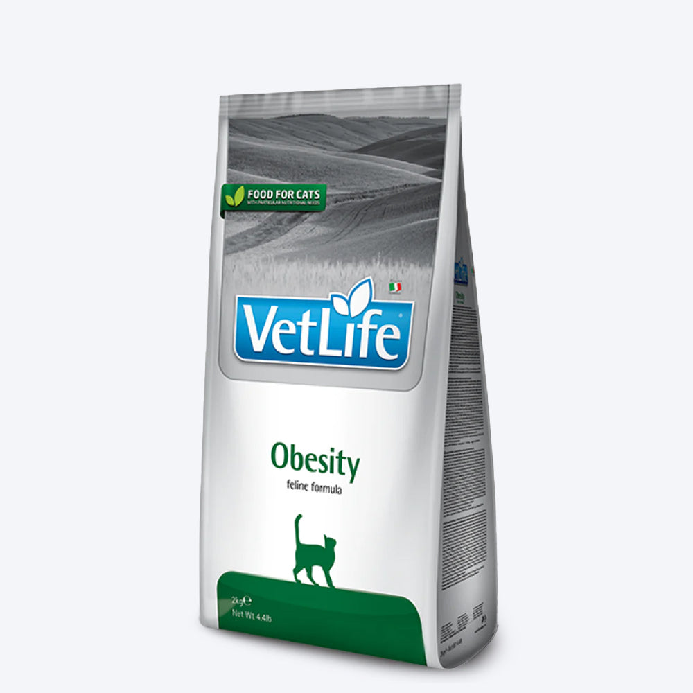 Farmina Vet Life Obesity Feline Formula Dry Food For Cat - 2Kg - Heads Up For Tails
