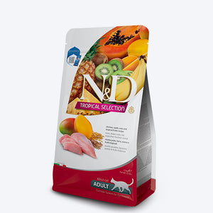 Farmina N&D Tropical Chicken, Spelt, Oats & Tropical Fruits Dry Food For Adult Cat - Heads Up For Tails