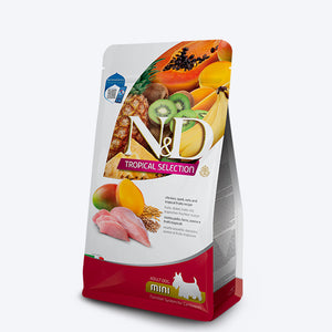 Farmina N&D Tropical Chicken, Spelt, Oats & Tropical Fruits Mini Breed Dry Food For Adult Dog - 1.5 Kg - Heads Up For Tails