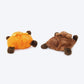 Zippy Paws Bear & Moose Squeakie Pads Plush Toy For Dog - Brown & Orange - 2 pcs