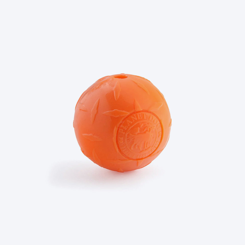 Petstages Orbee-Tuff Diamond Plate Treat Dispensing Ball Interactive Dog Toy - Orange - S_01