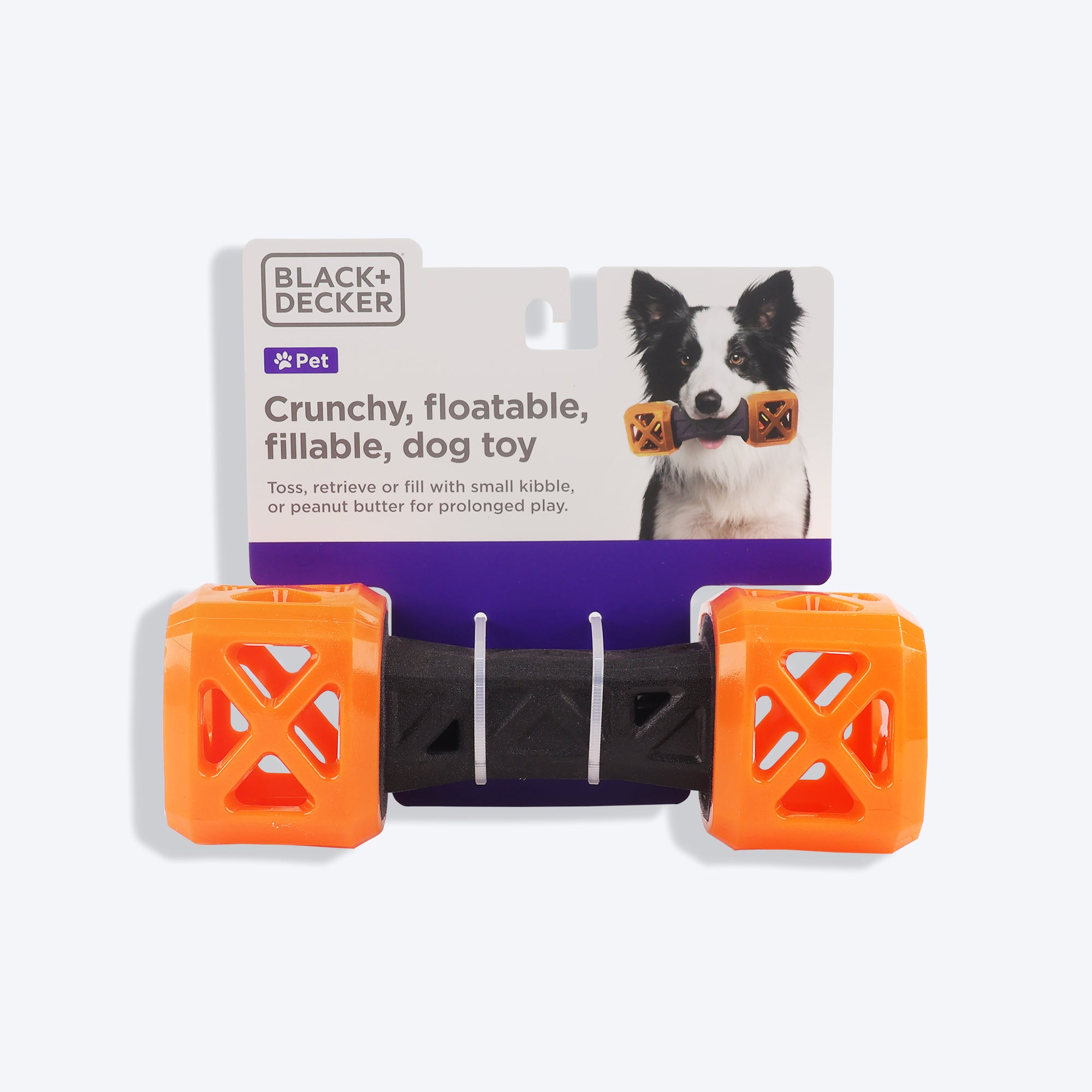 Black Decker Treat Leak Floatable Dumbbell Interactive Toy For Dog