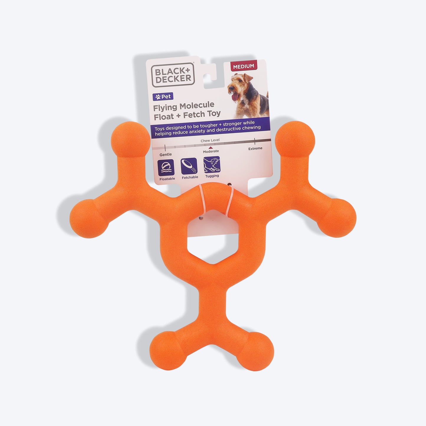 Black+Decker Flying Molecule Float Fetch Toy For Dog - Heads Up For Tails