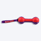 GiGwi Push To Mute Dog Chew Toy - Dumbbell (Solid) - Red/Purple_03