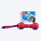 GiGwi Push To Mute Dog Chew Toy - Dumbbell (Solid) - Red/Purple_05