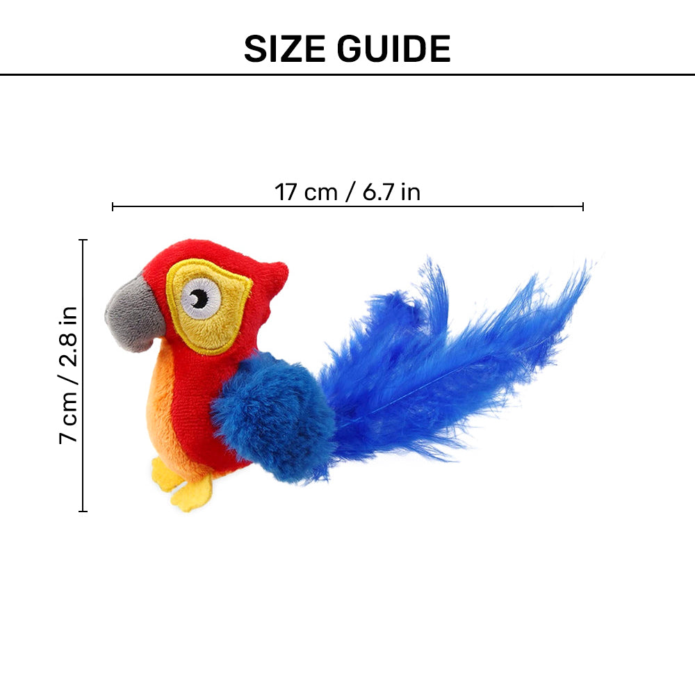 GiGwi Melody Chaser Cat Toy - Red Parrot (with Motion Activated Sound Chip)_04