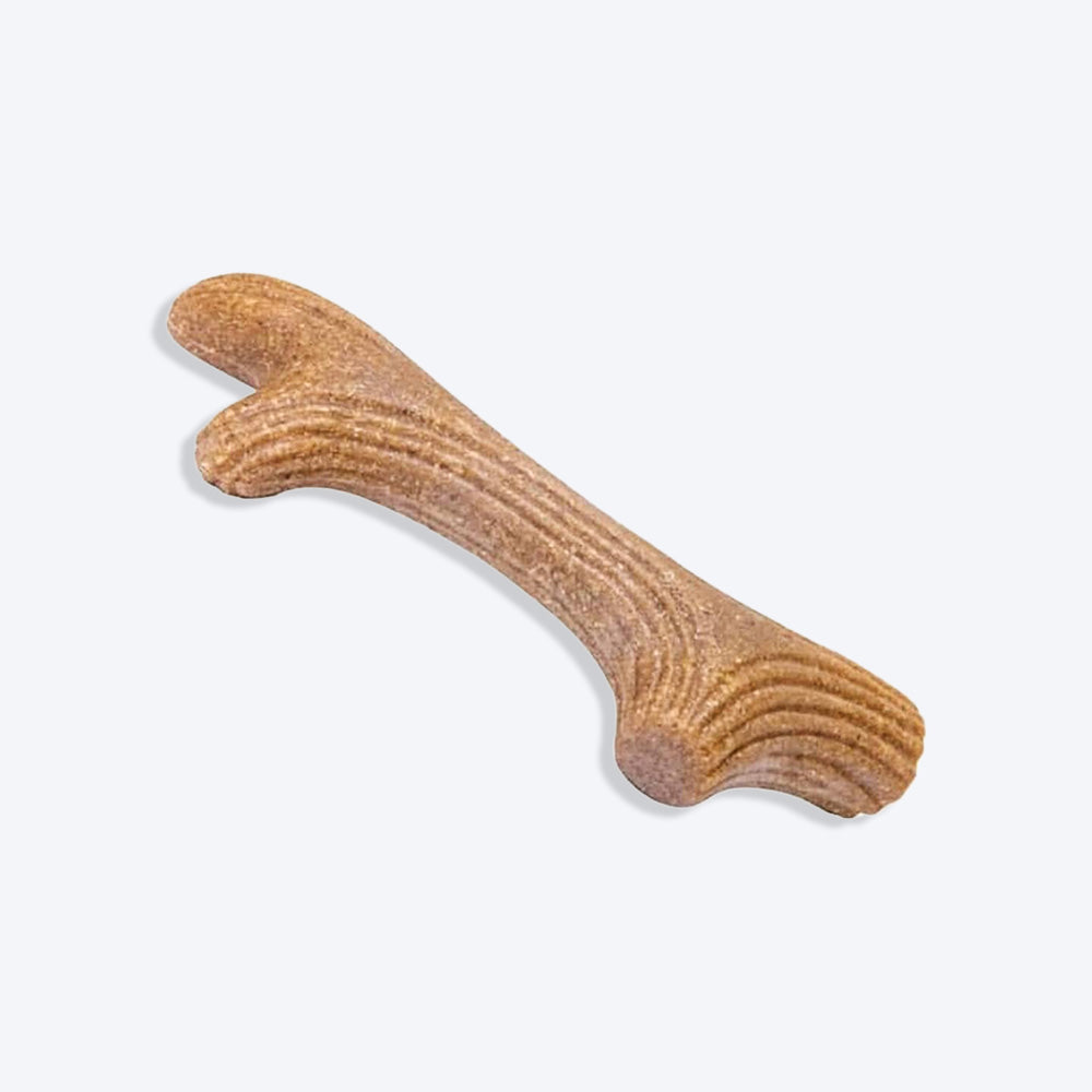 GiGwi Wooden Antler Strong Chew Toy For Dog - Brown