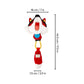 GiGwi Fox Elastic Tug Hercules With Squeaker Fetch Dog Toy - Red - M - Heads Up For Tails