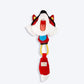 GiGwi Fox Elastic Tug Hercules With Squeaker Fetch Dog Toy - Red - M - Heads Up For Tails