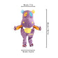 GiGwi Hippo Friendz Rope With Squeaker Plush Dog Toy - Purple - M - Heads Up For Tails