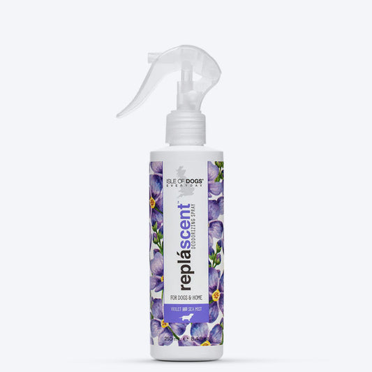 Isle of Dogs Replascent Deodorizing Spray For Dogs & Home - Violet + Sea Mist - 250 ml - Heads Up For Tails