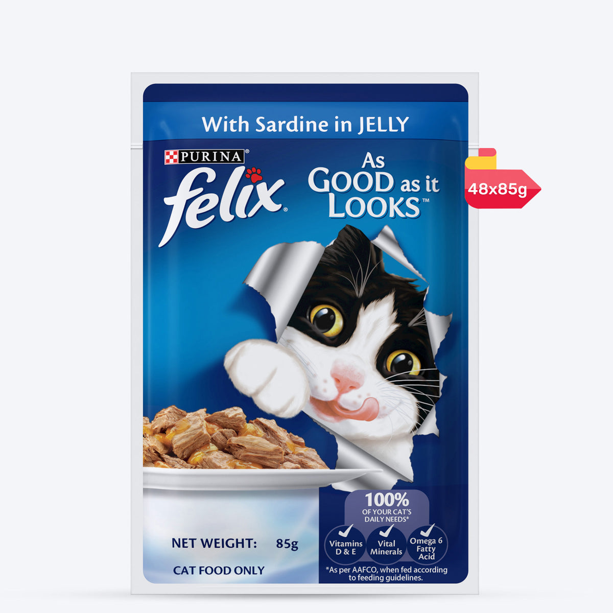 Purina Felix With Sardine In Jelly Adult Cat Wet Food - 85 g