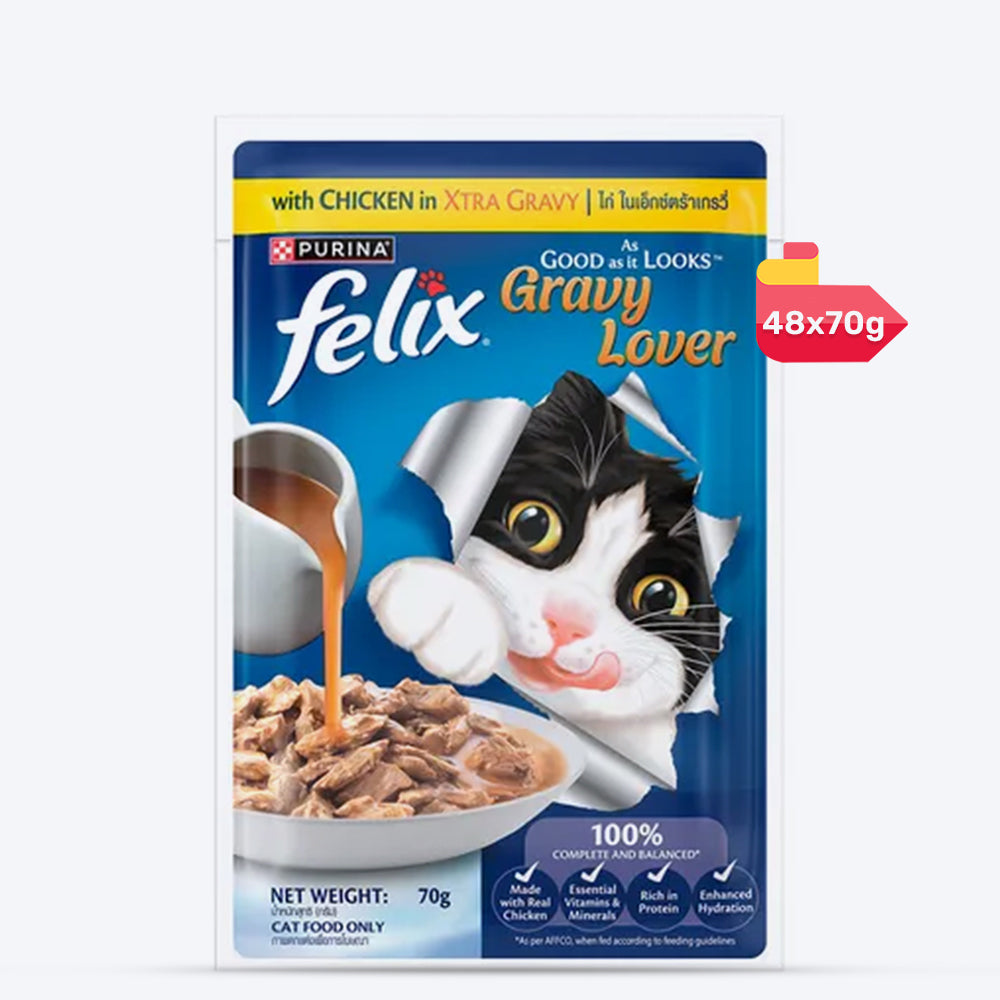 Purina Felix Gravy Lover Chicken Wet Food For Cat - 70 gm