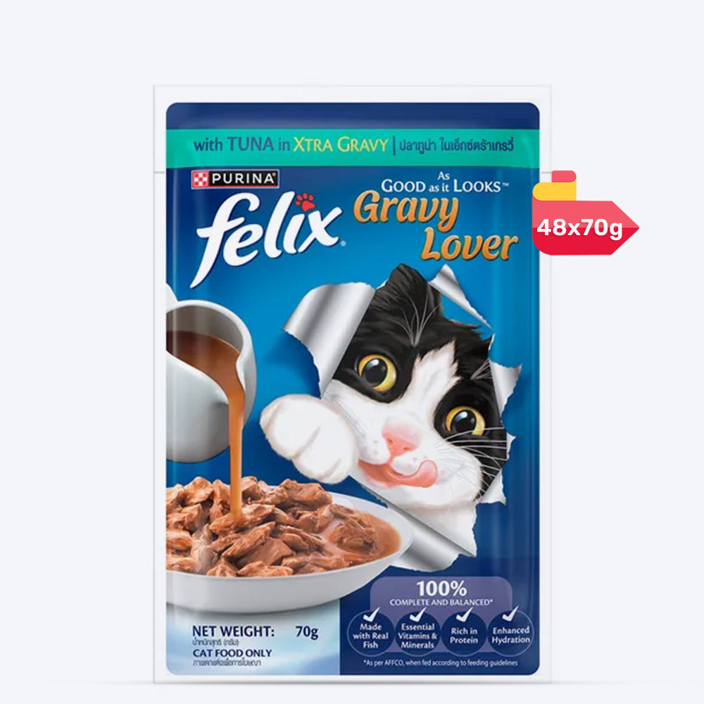 Purina Felix Gravy Lover Tuna Wet Food For Cat - 70 gm