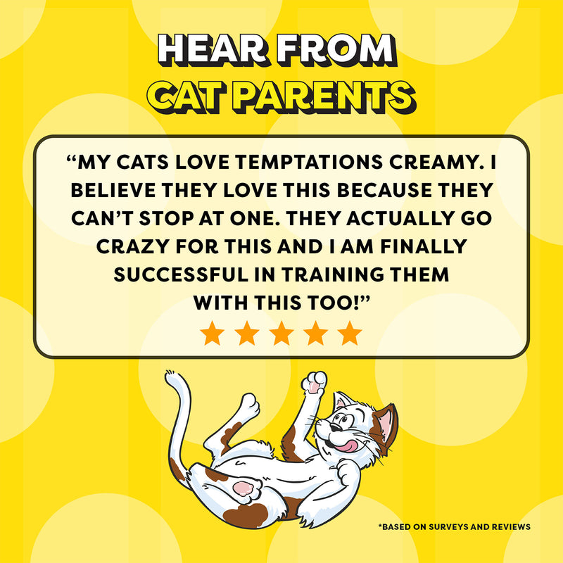 Temptations Creamy Purrrr-ee Chicken & Tuna Flavors Cat Treats - 240 gm (20 x 12gm) - Heads Up For Tails