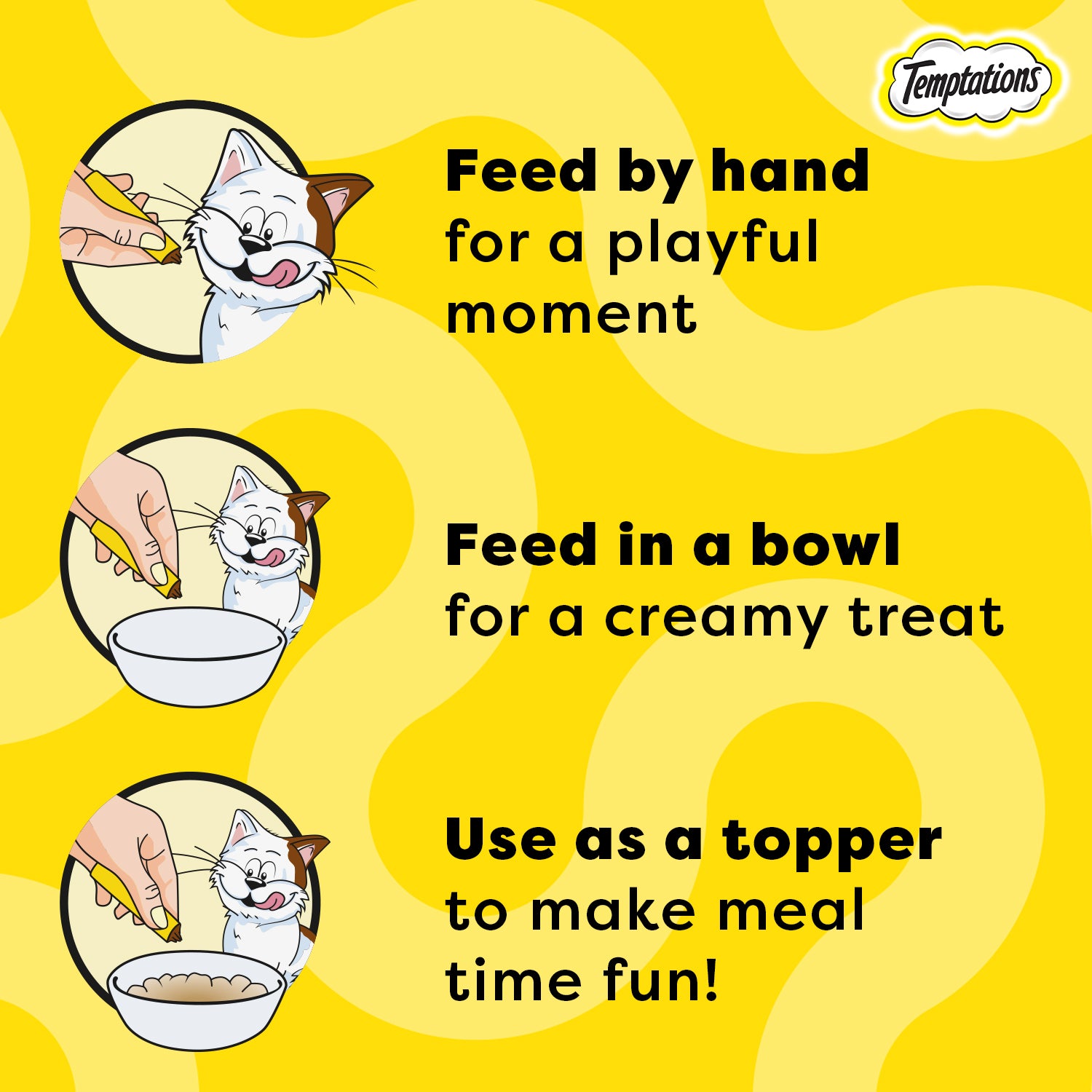 Temptations Creamy Purrrr-ee Chicken & Tuna Flavors Cat Treats - 240 gm (20 x 12gm) - Heads Up For Tails