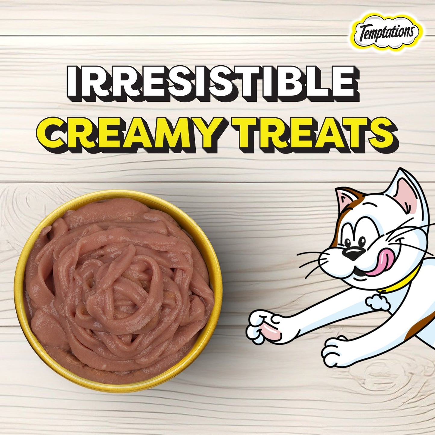 Temptations Creamy Purrrr-ee Chicken & Tuna Flavors Cat Treats - 240 gm (20 x 12gm) - Heads Up For Tails